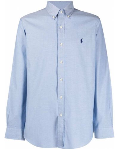 Camisa con bordado con bordado con bordado Polo Ralph Lauren azul