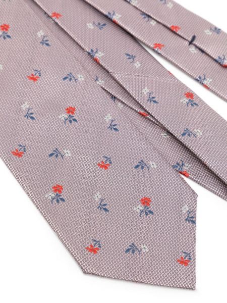 Květinová hedvábná kravata Paul Smith růžová