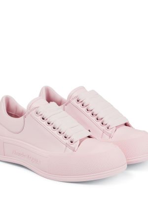 Δερμάτινα sneakers Alexander Mcqueen ροζ