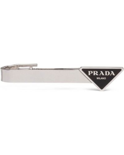 Клипсы Prada, серебряный