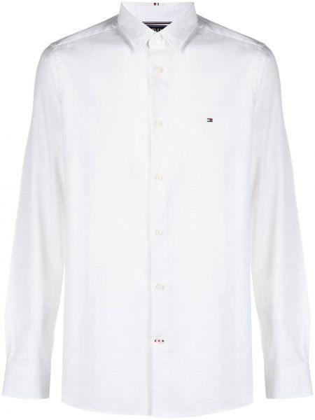 Camisa con estampado de espiga Tommy Hilfiger blanco