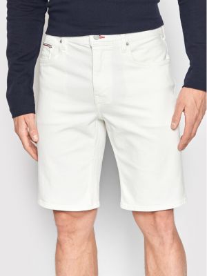 Szorty jeansowe Tommy Hilfiger, biały