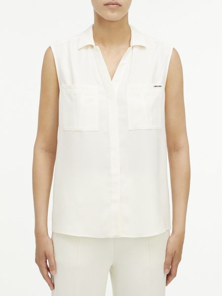 Blusa sin mangas Calvin Klein blanco
