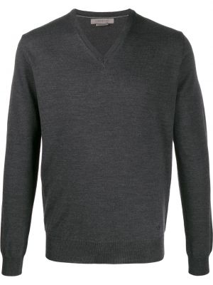 Jersey de punto con escote v de tela jersey Corneliani gris