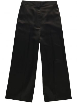 Satynowe spodnie Khaite czarne