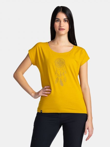 Tričko s potiskem Kilpi žluté