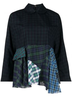 Bluza s karirastim vzorcem Comme Des Garçons Tao zelena