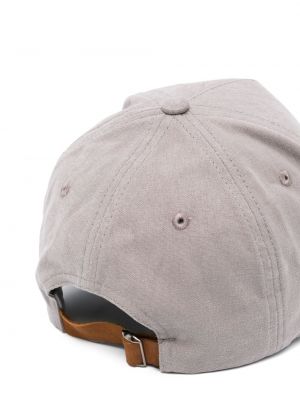Haftowana czapka z daszkiem bawełniana w jednolitym kolorze Monochrome