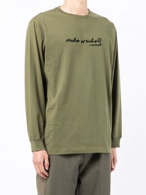 Bavlněné tričko s potiskem Maharishi zelené