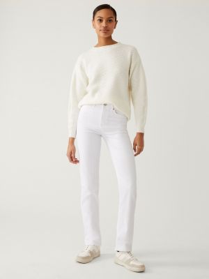 Прямые джинсы Marks & Spencer белые