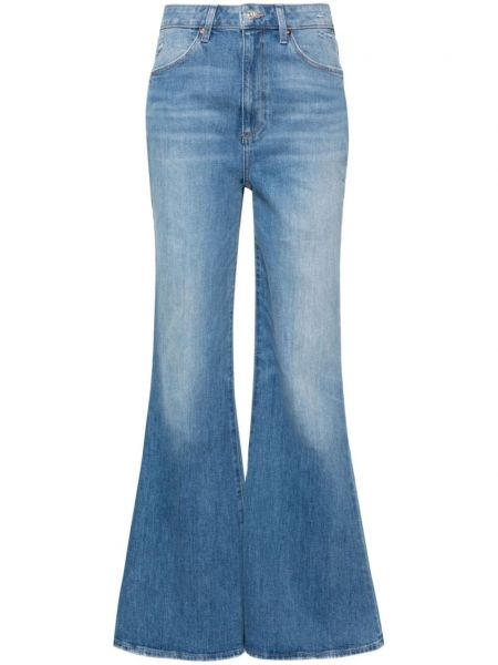 High waist bootcut jeans ausgestellt Paige blau