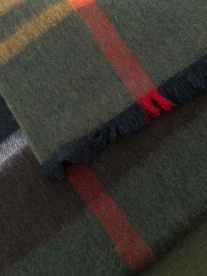 Echarpe en laine à carreaux à imprimé Barbour vert