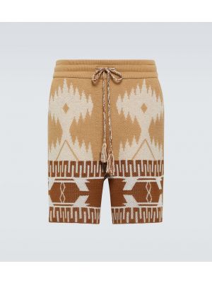 Jacquard shorts aus baumwoll Alanui beige