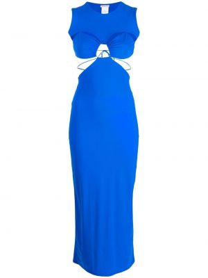 Прилепнала коктейлна рокля Amazuìn синьо