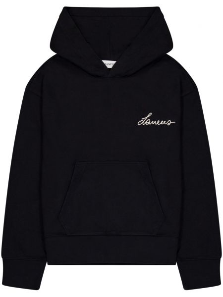 Işlemeli hoodie Laneus siyah