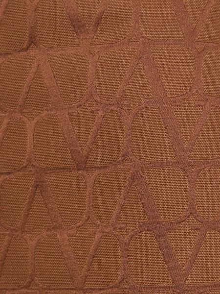 Szorty bawełniane żakardowe Valentino brązowe