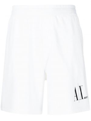 Bermuda kratke hlače s potiskom Armani Exchange bela