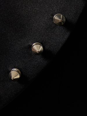 Vlnená bunda s cvočkami Moschino čierna