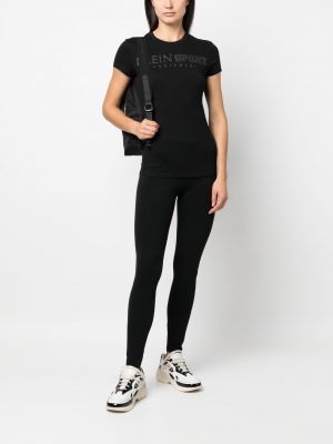 T-shirt aus baumwoll mit print Plein Sport schwarz