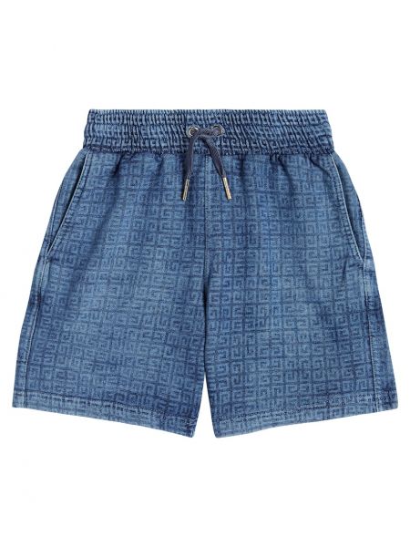 Puuvilla bermudashortsit pojille Givenchy Kids sininen