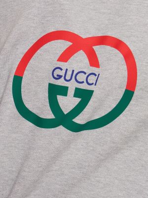 Pamut jersey pamut melegítő felső Gucci szürke
