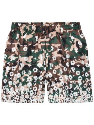 Jacquard shorts mit camouflage-print Purple Brand