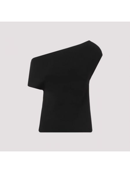Koszulka z wiskozy Bottega Veneta czarna