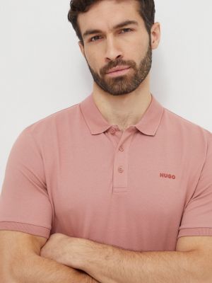 Тениска с дълъг ръкав Hugo розово