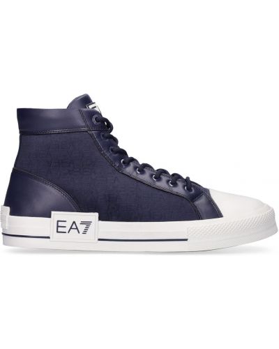 Sneakerși Ea7 Emporio Armani albastru
