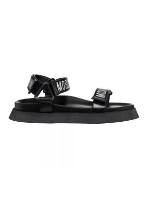 Leder sandale Moschino schwarz