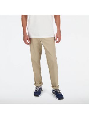 Pantalon droit en coton New Balance beige