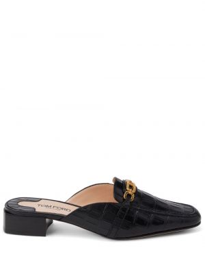 Papuci tip mules din piele Tom Ford