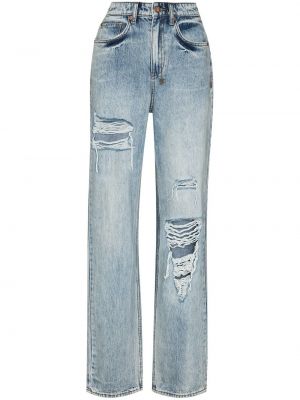 Rippet straight jeans Ksubi blå