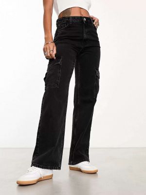 Черные прямые джинсы New Look
