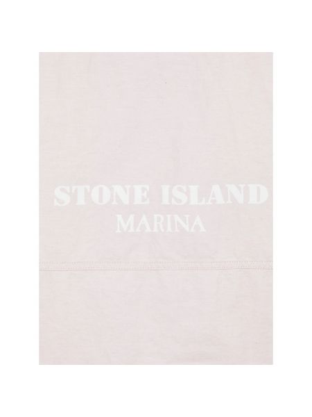 Chaqueta de lino con capucha Stone Island rosa