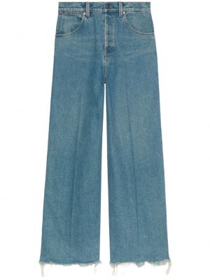 Bavlněné džíny relaxed fit Gucci modré