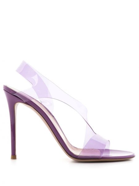 Průsvitné sandály Gianvito Rossi fialové