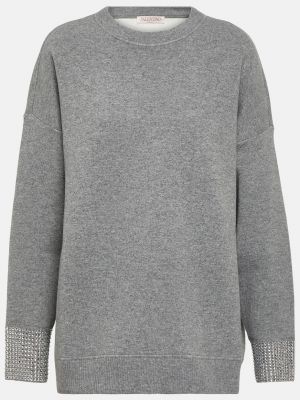 Шерстяной свитер Valentino серый