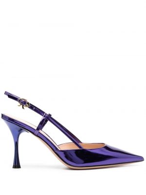 Slingback lær stropper pumper Gianvito Rossi lilla