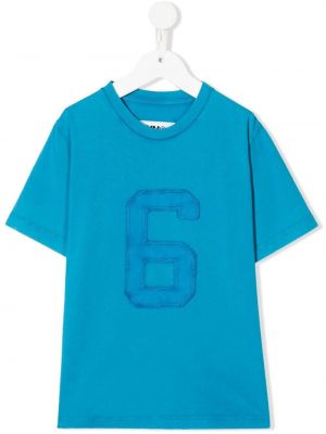 T-shirt för tjejer Mm6 Maison Margiela Kids blå