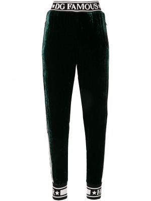 Pantalones de chándal de terciopelo‏‏‎ Dolce & Gabbana verde