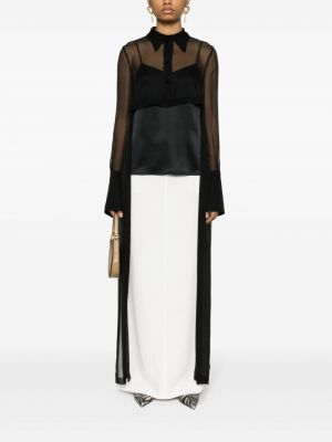 Asymmetrische transparente hemd Alberta Ferretti schwarz