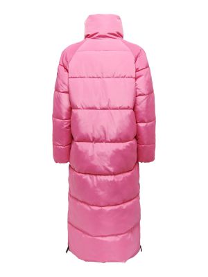 Dygsniuotas žieminis paltas Only rožinė