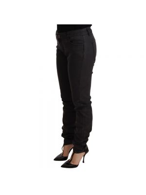 Pikowane jeansy skinny slim fit Pinko czarne