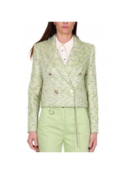 Tweed blazer Liu Jo grün
