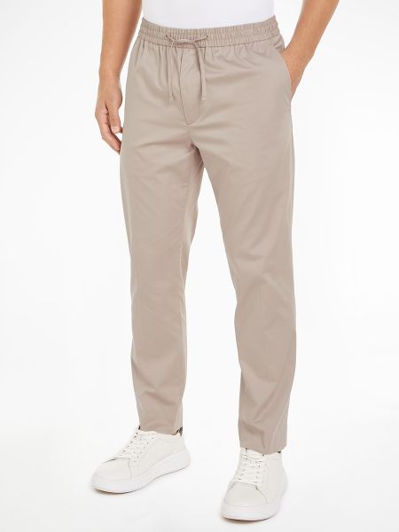 Pantalones de chándal de raso slim fit Calvin Klein gris