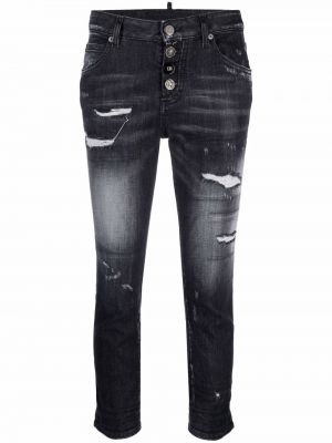 Nødlidende jeans 7/8 Dsquared2 svart