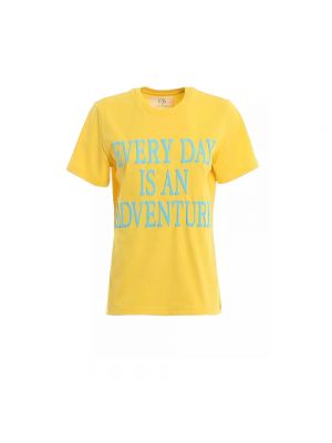 Koszulka bawełniana Alberta Ferretti żółta
