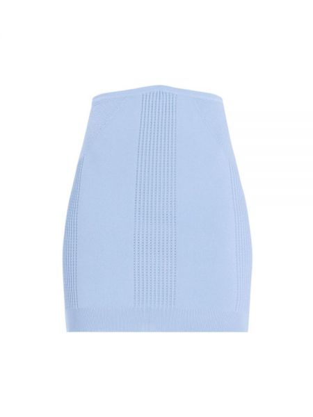 Мини-юбка смешанной вязки с пуантами Herve Leger синий