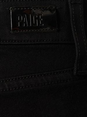 Viskózové straight fit džíny Paige černé